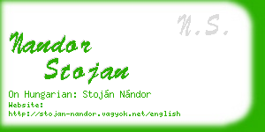 nandor stojan business card